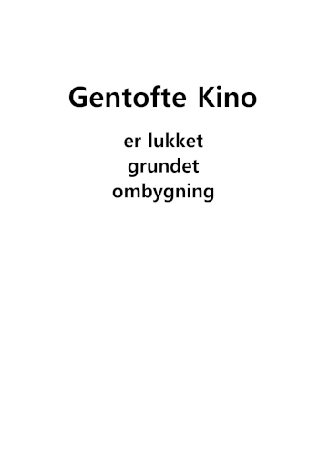 Gentofte Kino er lukket
