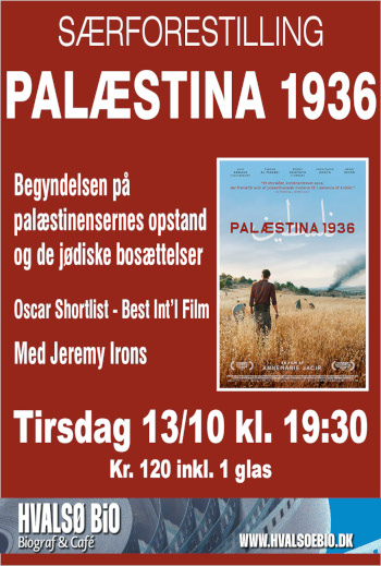 Palæstina 1936 – Hvalsø bio Særarrangement
